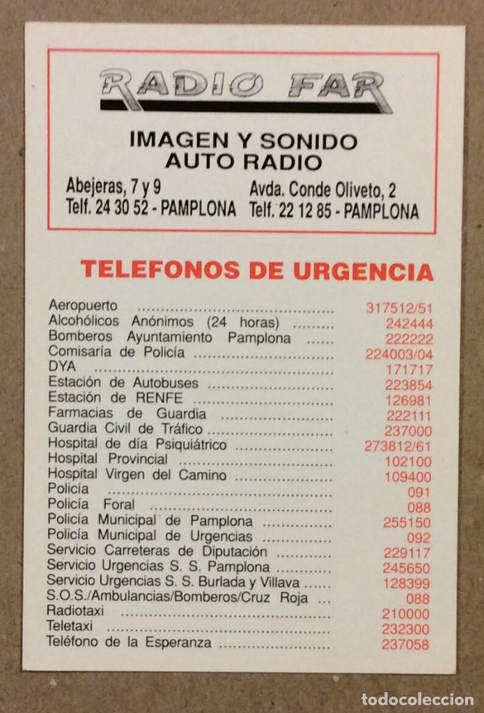 Collezionismo Calendari: RADIO FAR IMAGEN Y SONIDO (PAMPLONA). CALENDARIO PUBLICITARIO DE 1991.