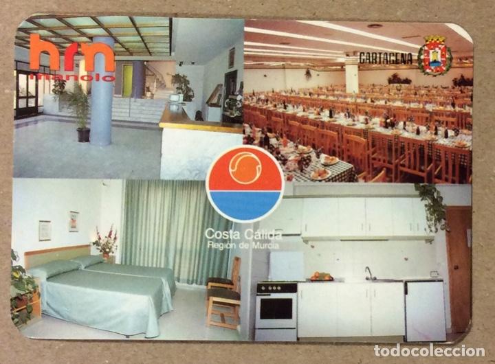 Collectables Calendars: APARTAMENTOS TUR&Iacute;STICOS HOTEL Y RESTAURANTE MANOLO (CARTAGENA). CALENDARIO PUBLICITARIO DE 1991.