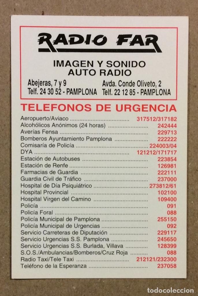 Sammeln von Kalendern: RADIO FAR IMAGEN Y SONIDO (PAMPLONA). CALENDARIO PUBLICITARIO DE 1992.