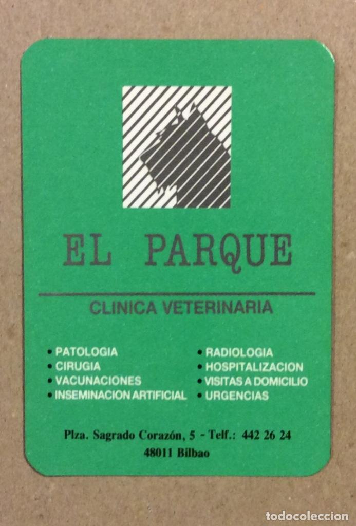 Coleccionismo calendarios: CL&Iacute;NICA VETERINARIA EL PARQUE (BILBAO). CALENDARIO PUBLICITARIO DE 1990.