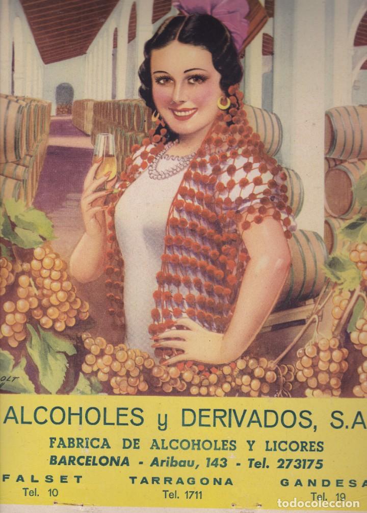 Coleccionismo calendarios: alclholes y derivados Barcelona Tarragona Falset Gandesa calendario solo portada