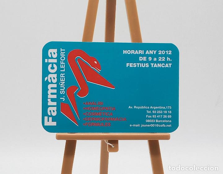 Coleccionismo Calendarios: Calendario de bolsillo - 2012 - Publicitario - Farmacia J. Su&ntilde;er Lefort - Barcelona
