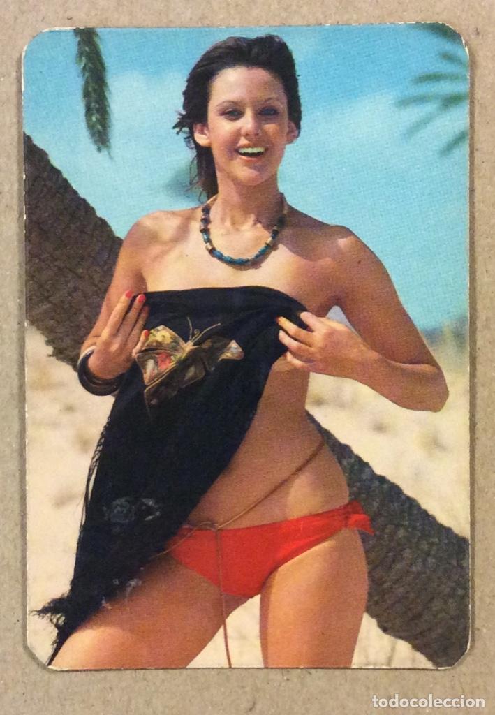 Coleccionismo calendarios: FERRETER&Iacute;A LEAL Y TAXI L. TEMPRANO (ERANDIO). CALENDARIO PUBLICITARIO DE 1976. CHICA BIKINI