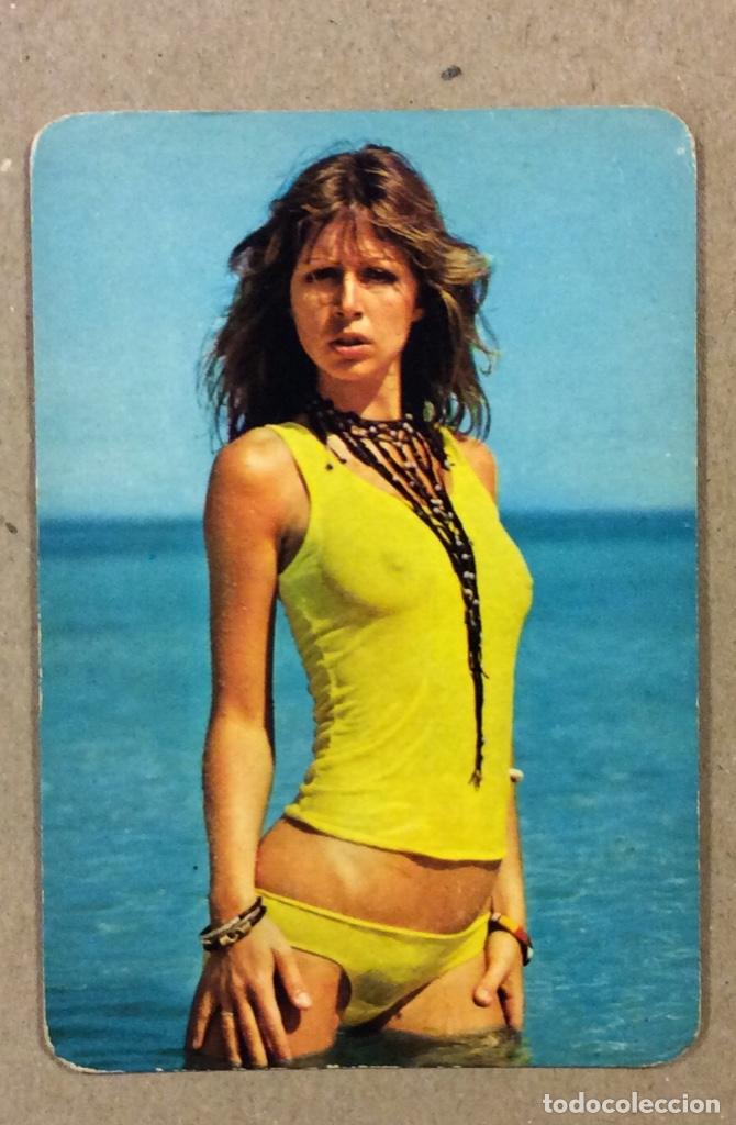 Coleccionismo calendarios: FERRETER&Iacute;A LEAL Y TAXI L. TEMPRANO (ERANDIO). CALENDARIO PUBLICITARIO DE 1976. CHICA BIKINI