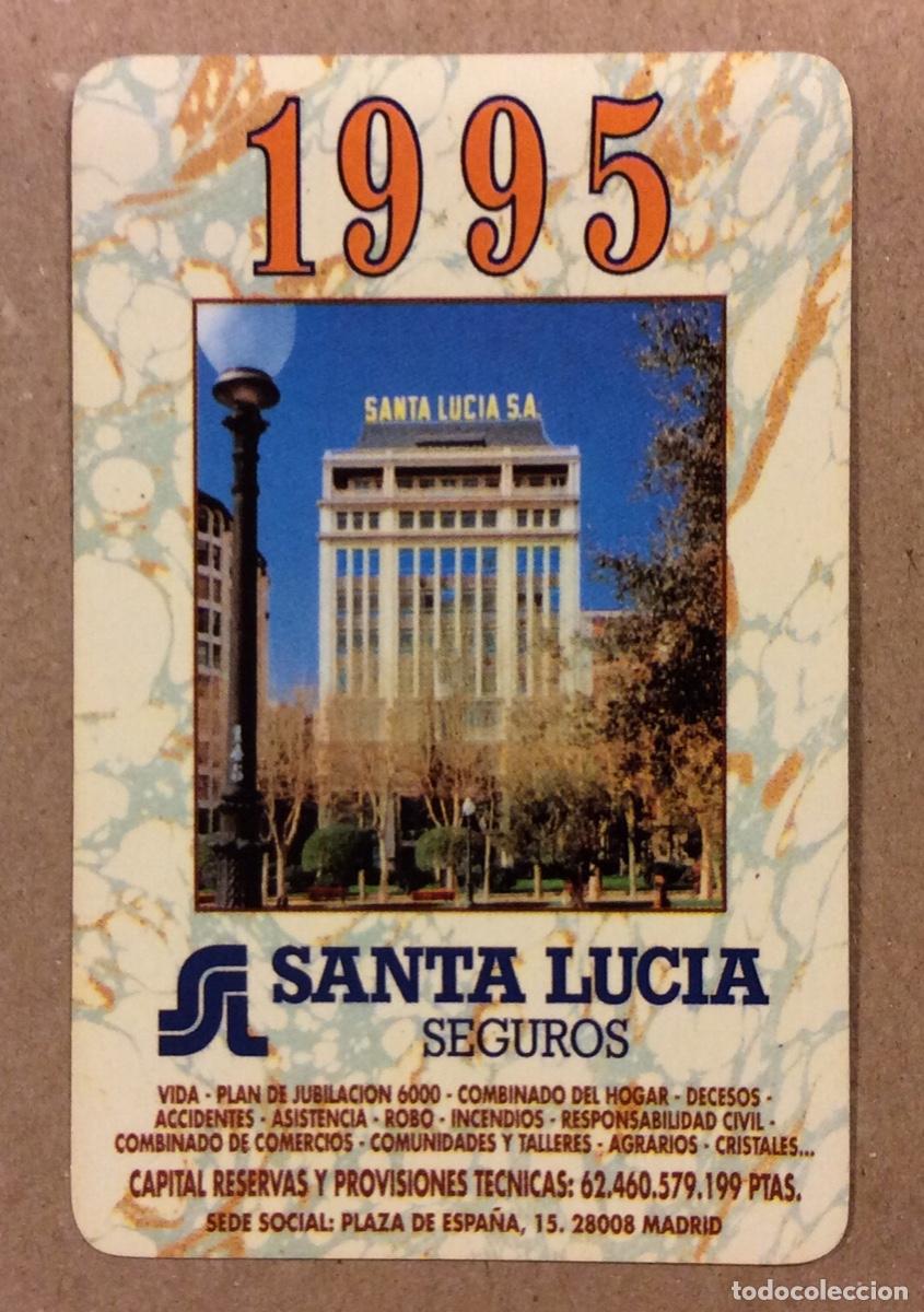Collectables Calendars: SEGUROS SANTA LUC&Iacute;A. CALENDARIO PUBLICITARIO FOURNIER DE 1995.