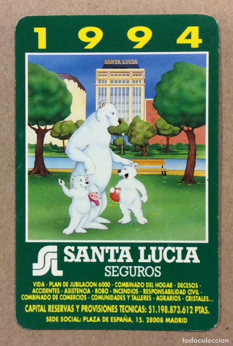 Colecionismo Calend&aacute;rios: SEGUROS SANTA LUC&Iacute;A. CALENDARIO PUBLICITARIO FOURNIER DE 1994.