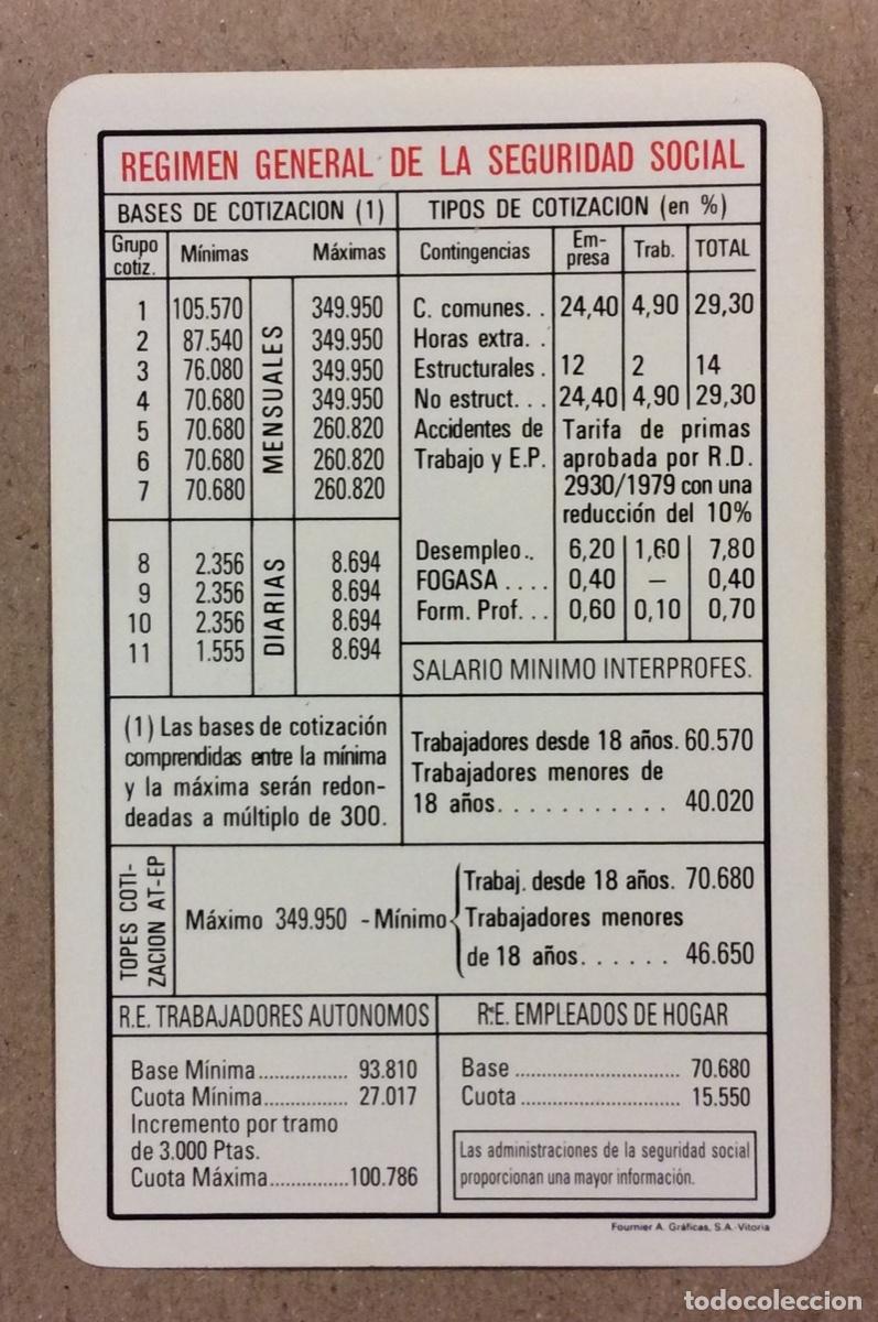 Coleccionismo calendarios: TESORER&Iacute;A GENERAL DE LA SEGURIDAD SOCIAL. CALENDARIO PUBLICITARIO FOURNIER DE 1994.