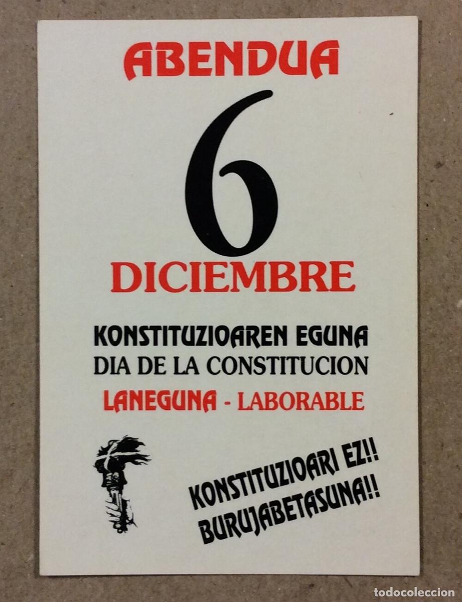 Coleccionismo calendarios: EUZKO GAZTEDI. CALENDARIO POL&Iacute;TICO VASCO DE 1995.