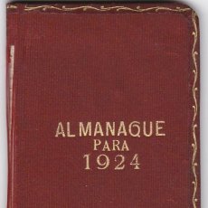 Coleccionismo Calendarios: PEQUEÑO ALMANAQUE PARA 1924 - TALLERES GRÁFICOS JUAN VIDAL - BARCELONA - 85X50MM. Lote 366248996