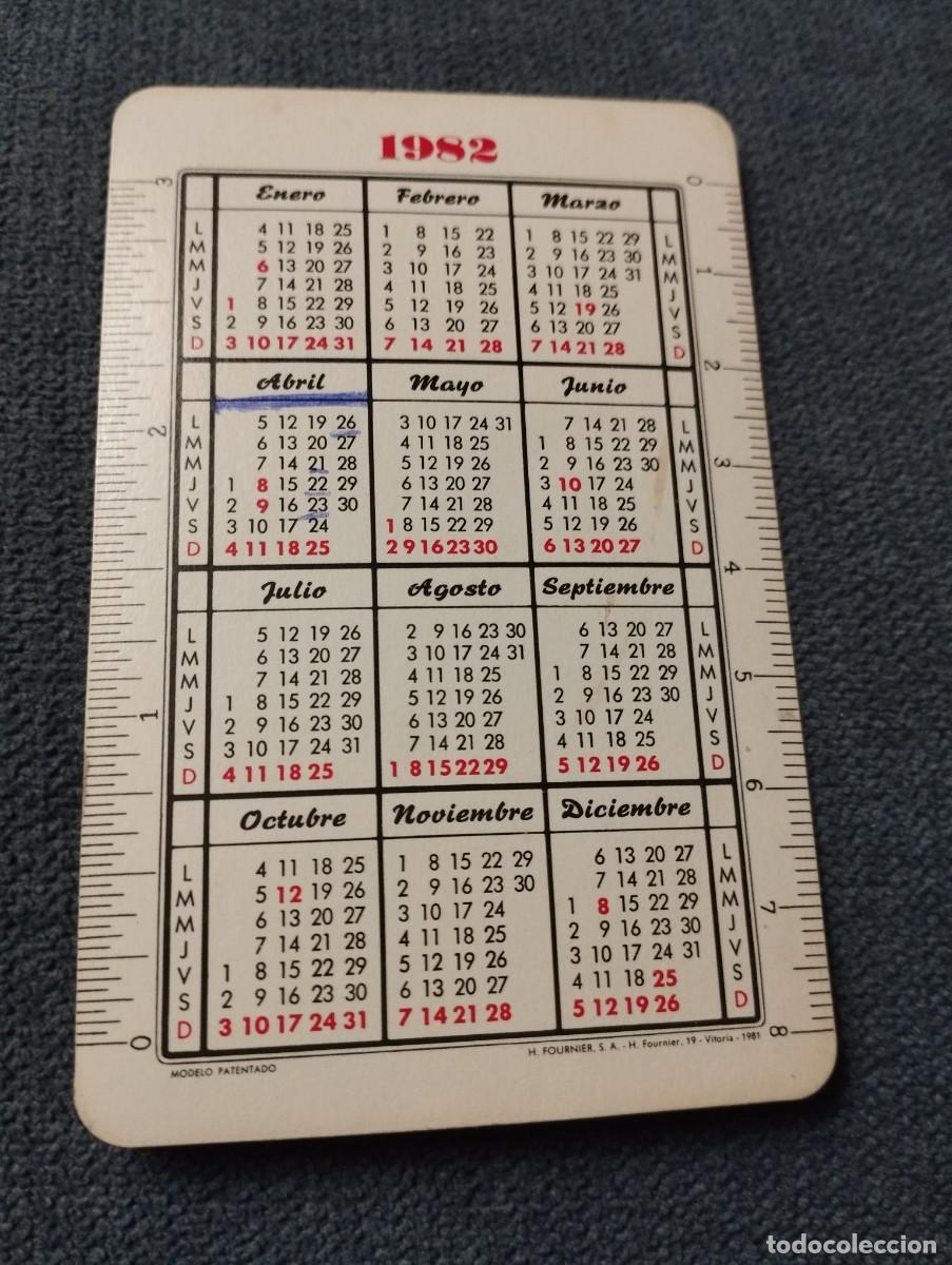Coleccionismo calendarios: Calendario Fournier de 1982 - Foto 2