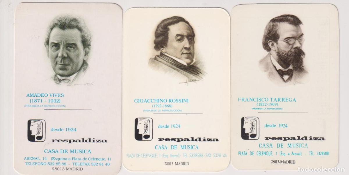 Collectables Calendars: Lote de 3 Calendarios Respaldiza 1989, 1992 y 1996