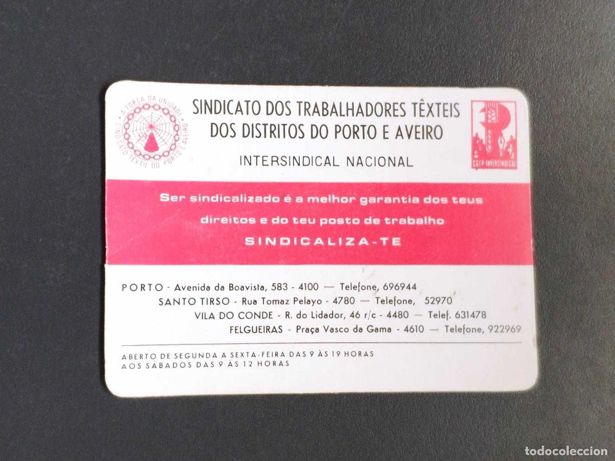 Colecionismo Calend&aacute;rios: VCK 3328 CALENDARIO BOLSILLO - A&Ntilde;O 1986 - SINDICADO DOS TRABALHADORES TEXTEIS PORTO AVEIROPORTUGAL