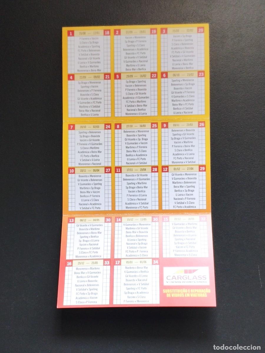 Colecionismo Calend&aacute;rios: VCK 3331 CALENDARIO BOLSILLO - A&Ntilde;O 2002 2003 - LIGA PORTUGUESA CARGLASS - PORTUGAL