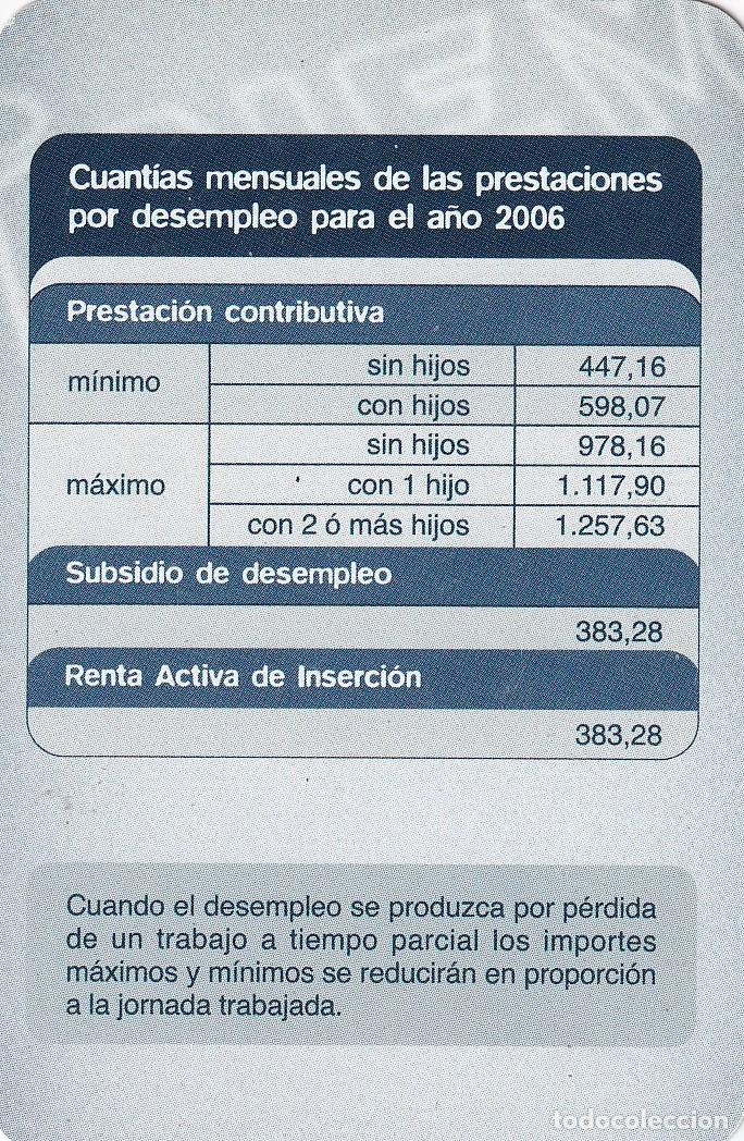 Collectionnisme Calendriers: CALENDARIO DE A&Ntilde;O 2006 CON PUBLICIDAD DE MINISTERIO DEL TRABAJO EN ESPA&Ntilde;OL