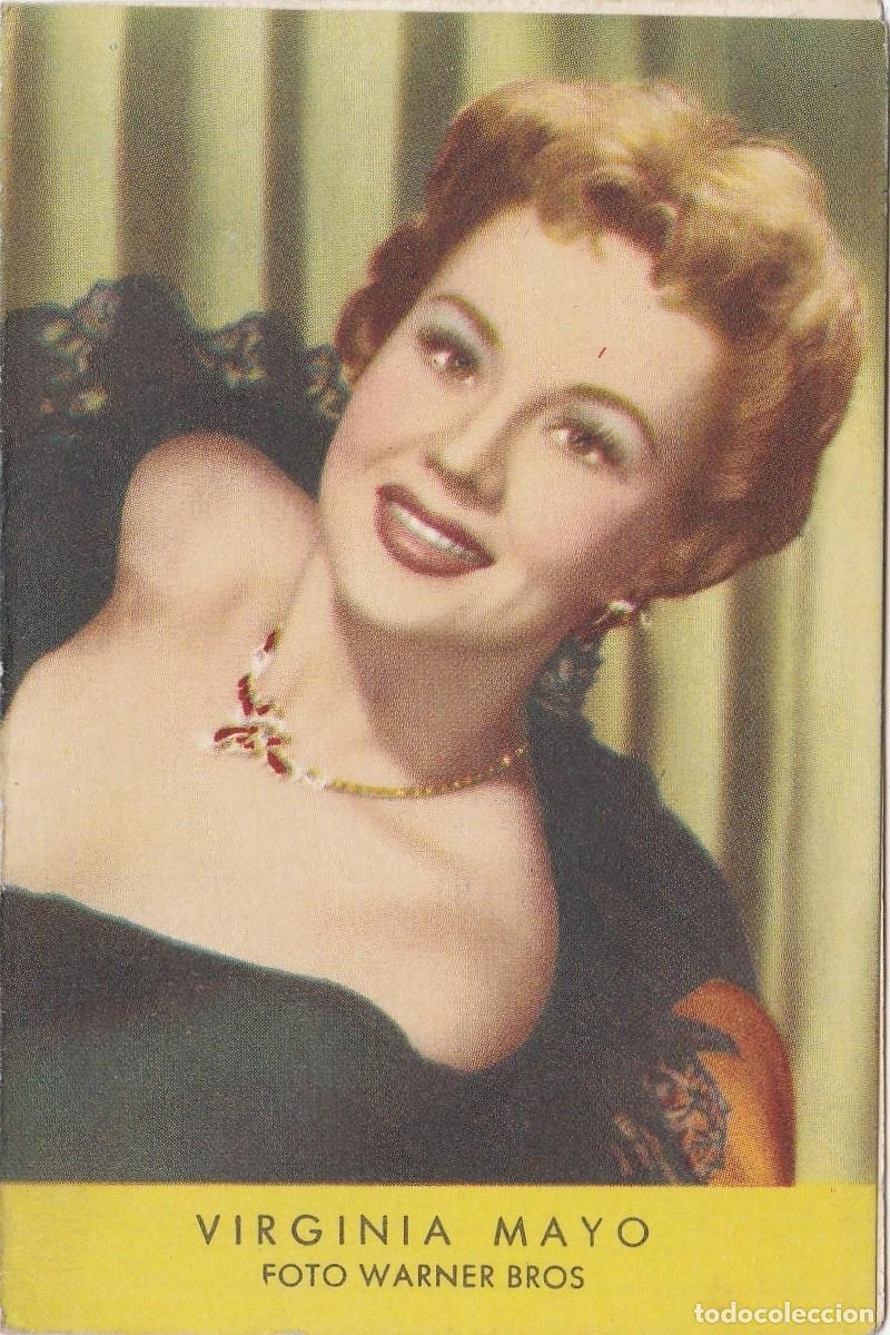 Colecionismo Calend&aacute;rios: Castellbisbal - Vinos Margarit -Calendario 1956 -Foto Virginia Mayo (Warner Bros) -D&iacute;ptico -102x67mm