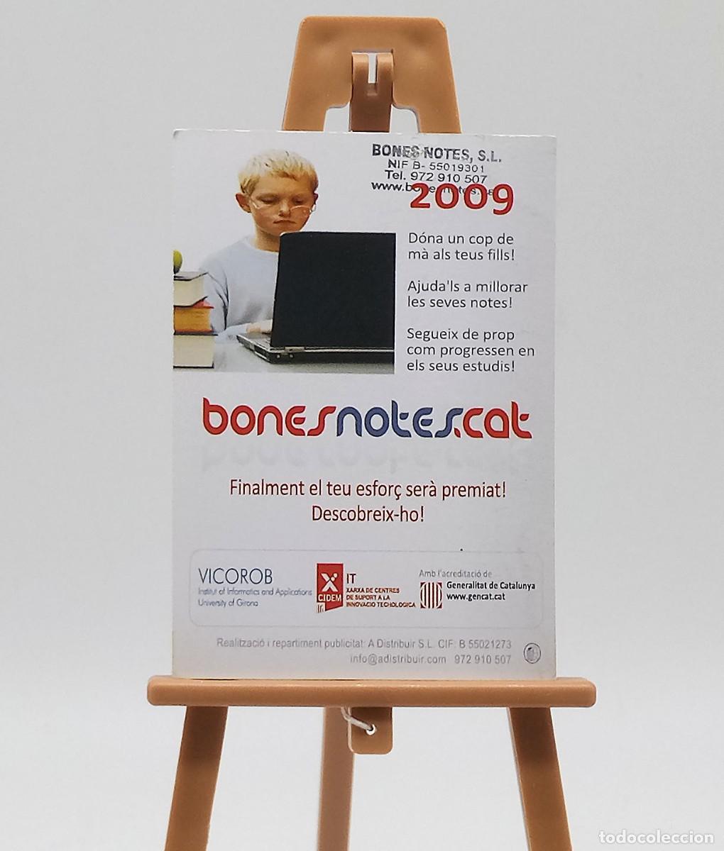 Coleccionismo Calendarios: Calendario de bolsillo - 2009 - Publicitario - Bones Notes - Girona