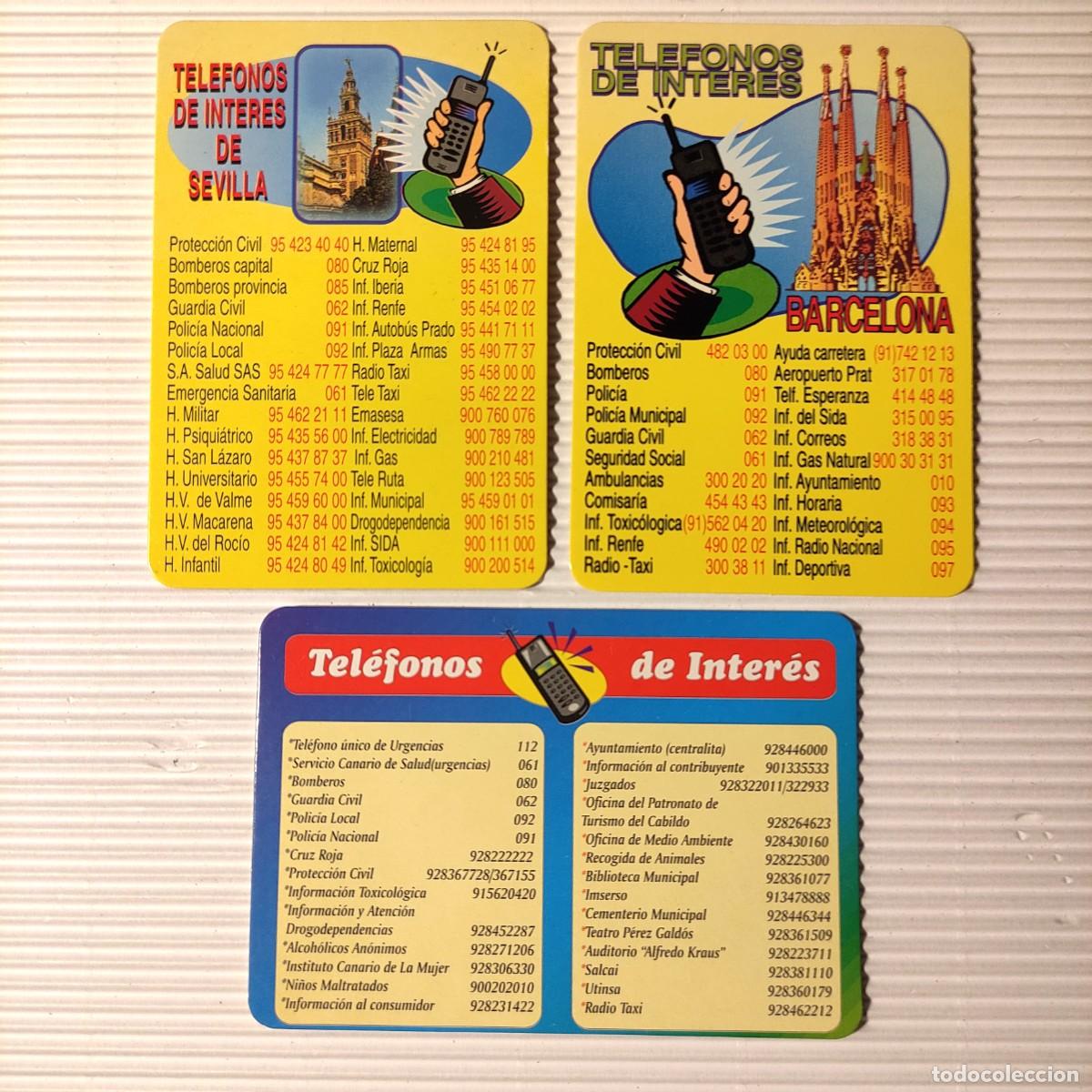 Coleccionismo calendarios: CALENDARIO TELEFONOS DE INTERES LOTE DE TRES 98-99-01 * T4