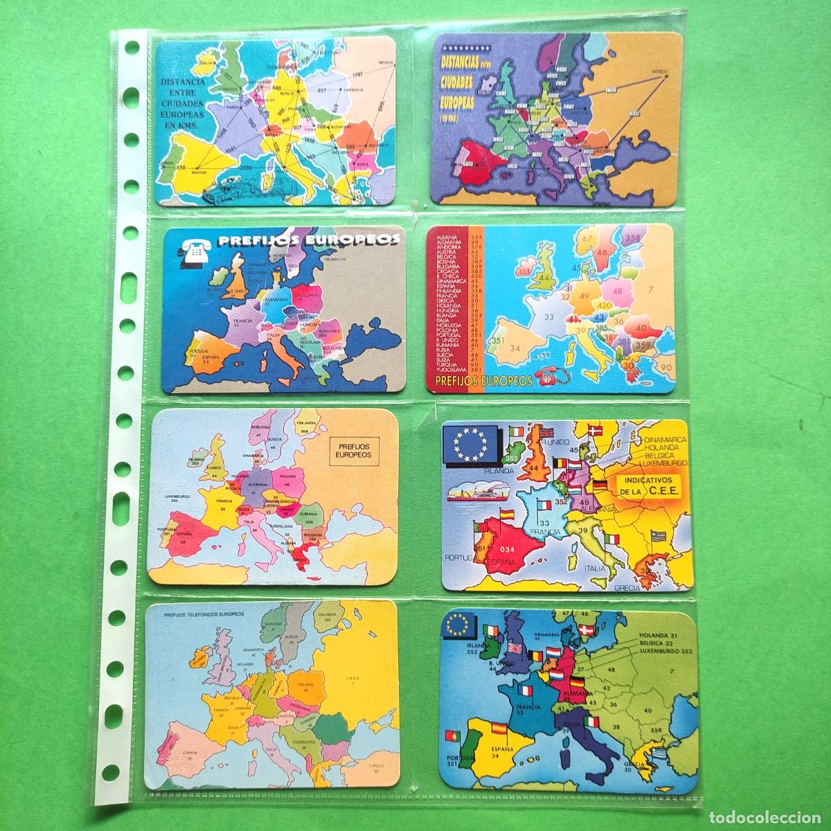 Colecionismo Calend&aacute;rios: CALENDARIOS PREFIJOS Y DISTANCIAS EUROPEOS 1991 AL 2003* LOTE DE 8 + FUNDA * T4