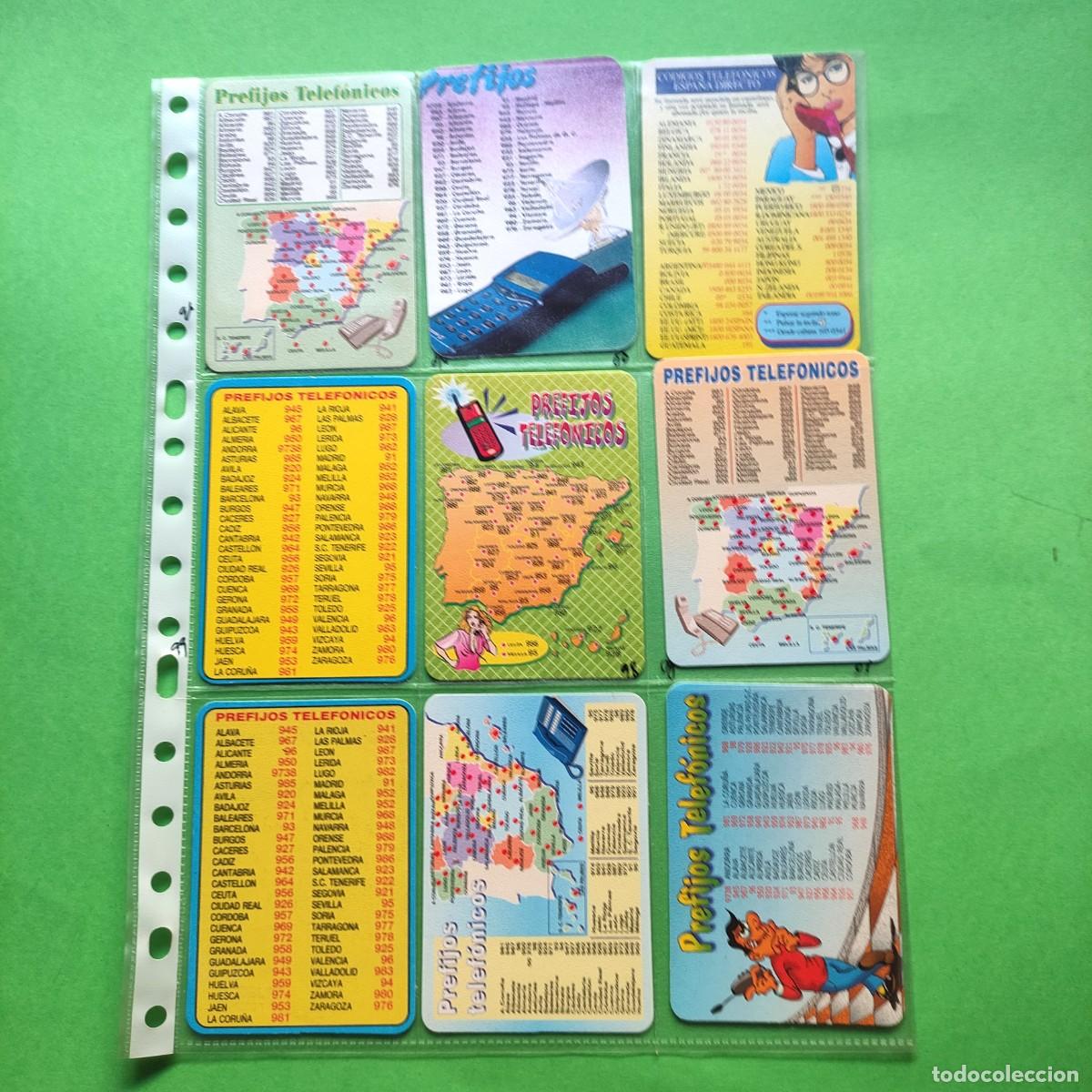 Colecionismo Calend&aacute;rios: CALENDARIOS PREFIJOS TELEFONICOS DEL 1995 2004 * LOTE DE 9 + FUNDA * T4