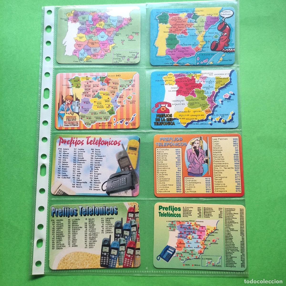 Colecionismo Calend&aacute;rios: CALENDARIOS PREFIJOS TELEFONICOS DEL 1990 AL 2002* LOTE DE 9 + FUNDA * T4