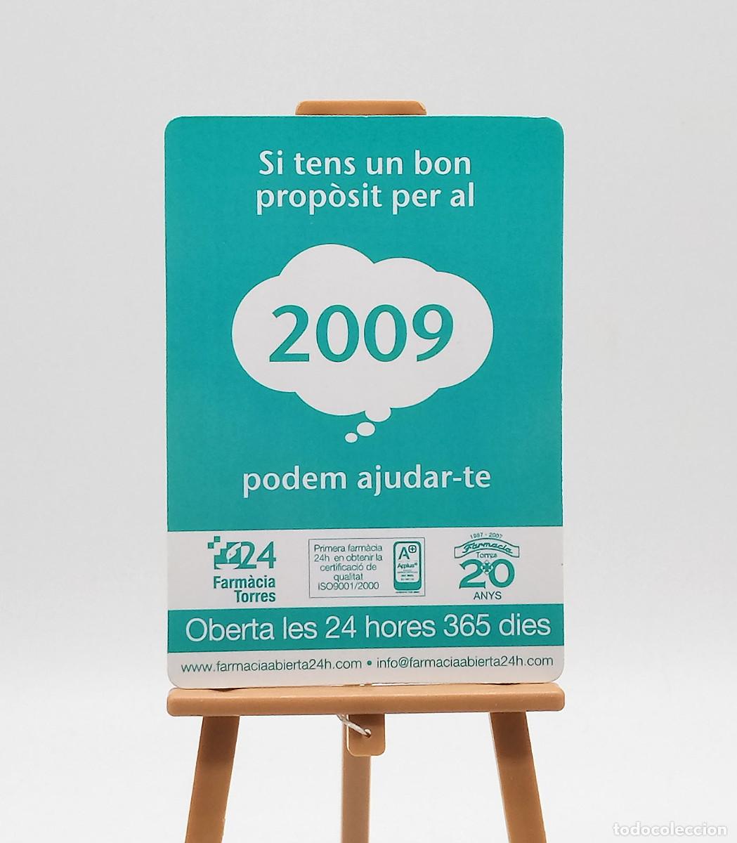 Colecionismo Calend&aacute;rios: Calendario de bolsillo - 2009 - Publicitario - Farmacia Torres