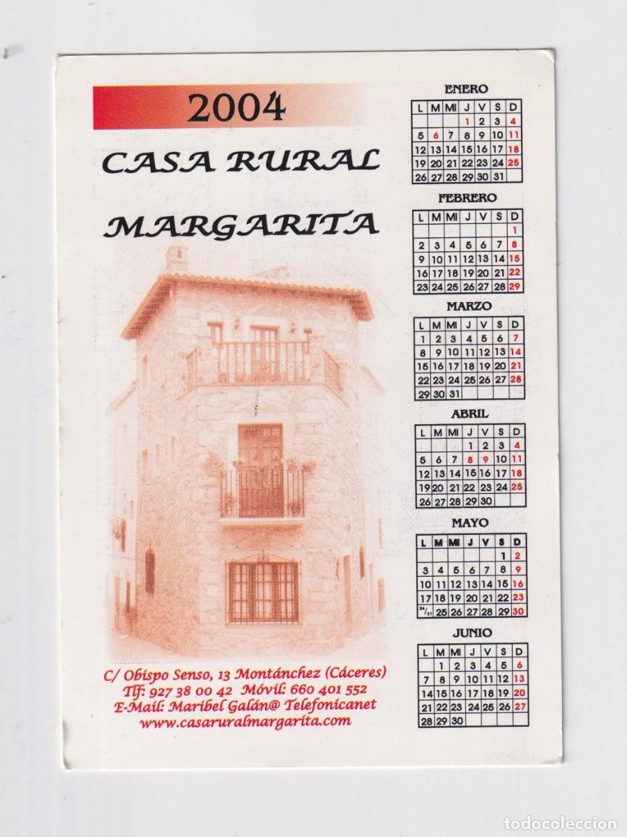 Coleccionismo Calendarios: CALENDARIO DE A&Ntilde;O 2004 CON PUBLICIDAD DE CASA RURAL MARGARITA C&Aacute;CERES EN ESPA&Ntilde;OL