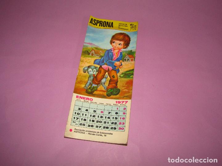 Collectionnisme Calendriers: Antiguo Calendario de ASPRONA Asociaci&oacute;n Protectora de Subnormales del A&ntilde;o 1977