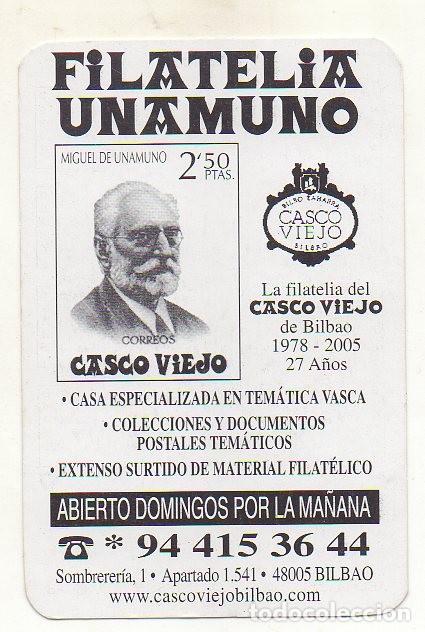 Coleccionismo Calendarios: Calendario Filatelia Unamuno