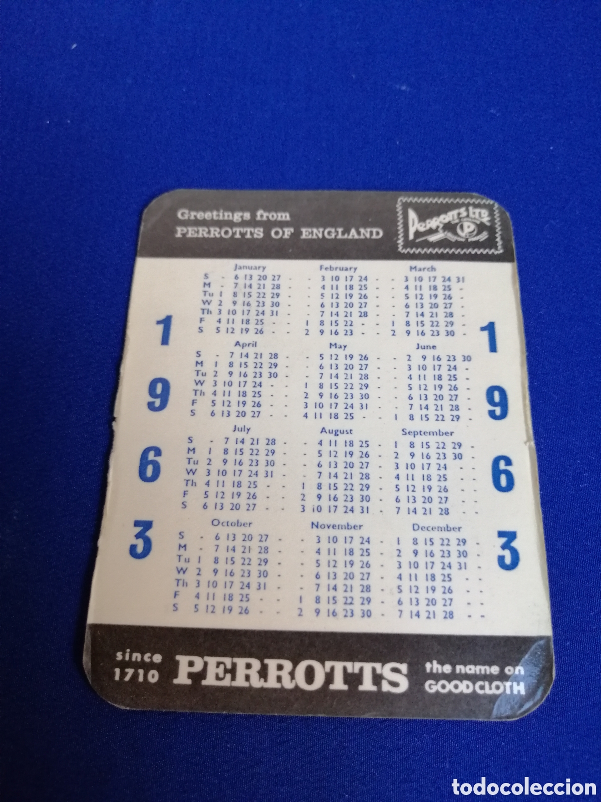 Coleccionismo calendarios: PERROTTS 1963 CALENDARIO - Foto 2
