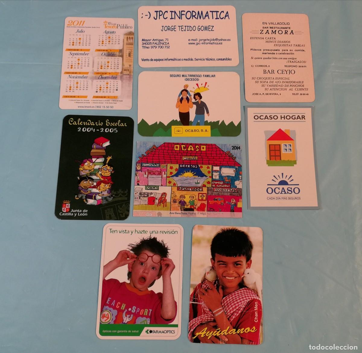 Sammeln von Kalendern: Lote 9 calendarios a&ntilde;os 90 y 2000, con publicidad, ocaso, tesoro p&uacute;blico, jcyl, ong ...