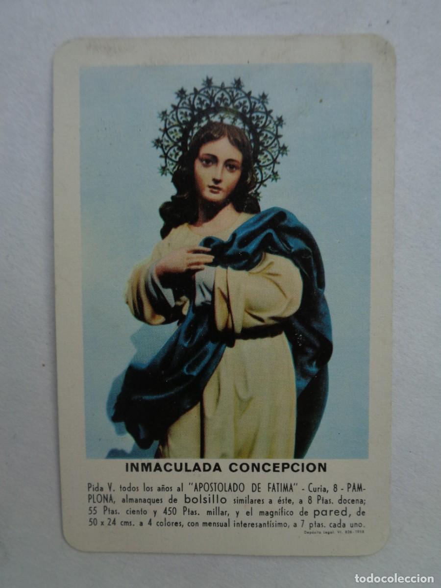 Coleccionismo calendarios: FOURNIER DE 1959 : INMACULADA CONCEPCION , APOSTOLADO DE FATIMA. PAMPLONA