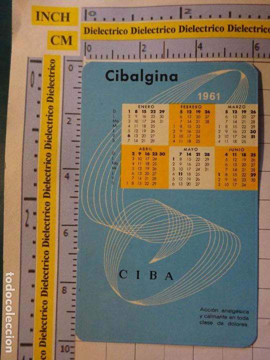 Coleccionismo Calendarios: CALENDARIO DE BOLSILLO. A&Ntilde;O 1960 1961. MEDICINAS MEDICAMENTOS CIBA CIBALGINA