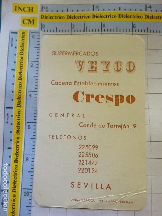 Coleccionismo Calendarios: CALENDARIO DE BOLSILLO. A&Ntilde;O 1968 SUPERMERCADOS VEYCO CADENA CRESPO SEVILLA. 14