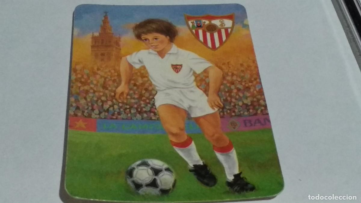 Collectables Calendars: CALENDARIO DE BOLSILLO JUGADOR Y ESCUDO DEL SEVILLA C.F. 1991