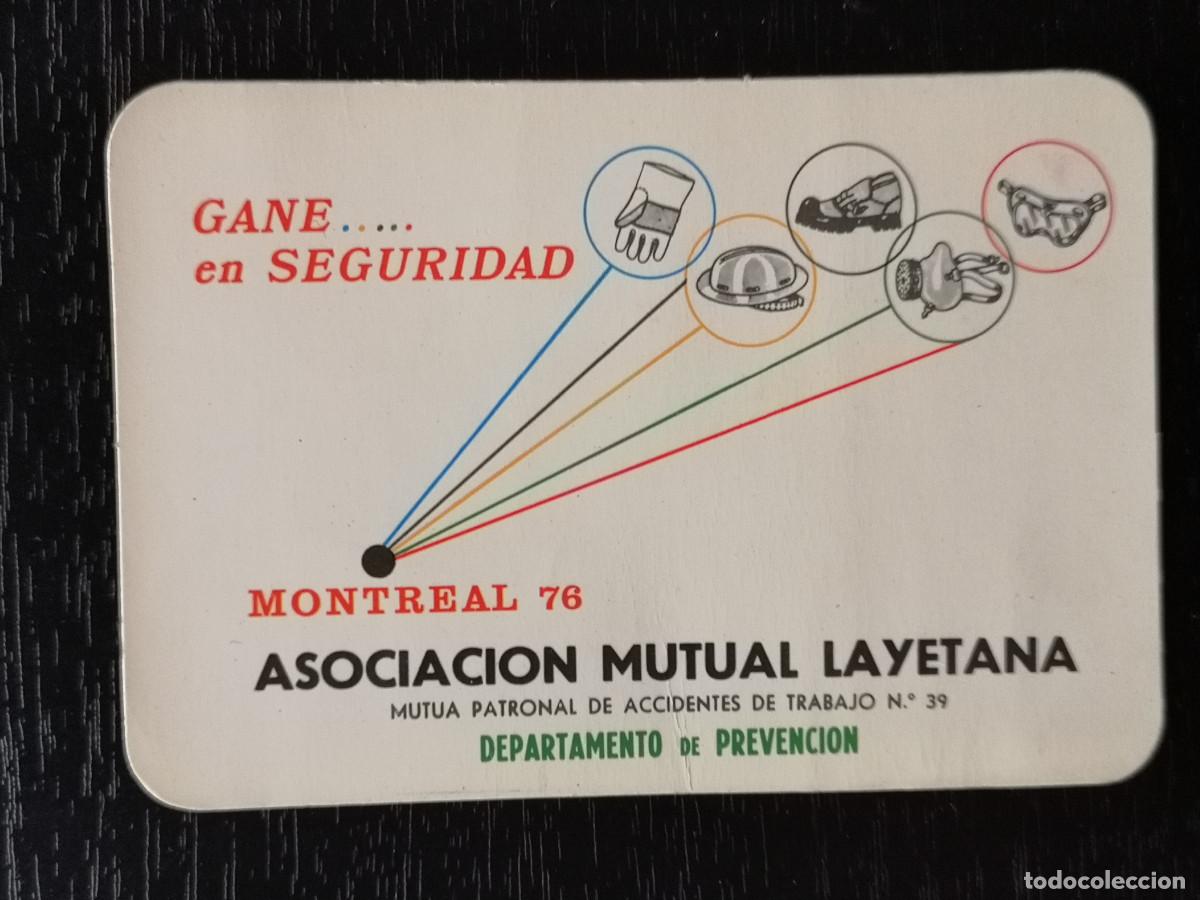 Coleccionismo calendarios: CALENDARIO BOLSILLO 1976 - SEGURIDAD - ASOCIACION MUTUAL LAYETANA