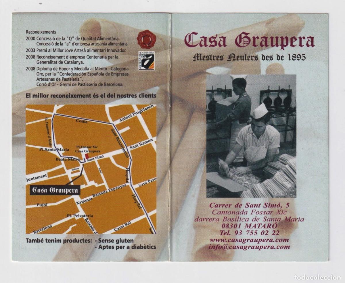 Collectionnisme Calendriers: CALENDARIO DE A&Ntilde;O 2009 CON PUBLICIDAD DE CASA GRAUPERA MATARO EN CATALAN