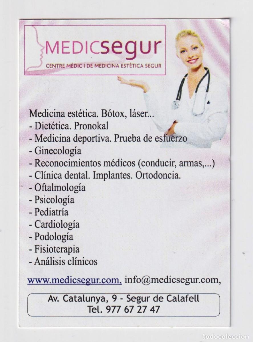 Colecionismo Calend&aacute;rios: CALENDARIO DE A&Ntilde;O 2011 CON PUBLICIDAD DE MEDIC SEGUR MEDICINA SEGUR DE CALAFELL EN ESPA&Ntilde;OL