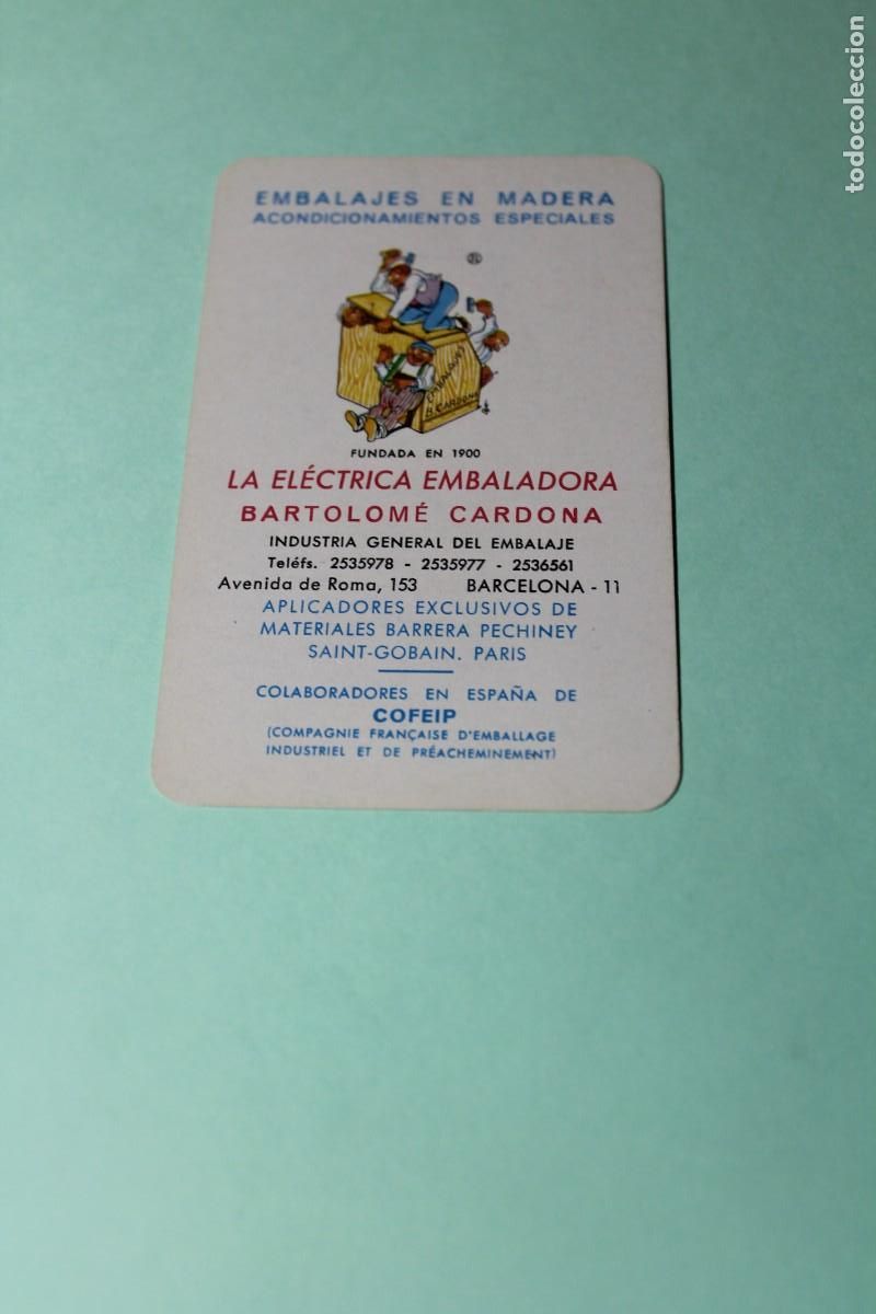 Sammeln von Kalendern: CALENDARIO FOURNIER. EMBALAJES EN MADERA. LA ELECTRICA EMBALADORA. A&Ntilde;O 1968. ES UN HF8.
