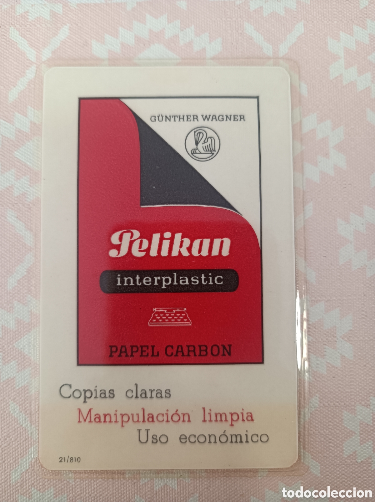 Coleccionismo Calendarios: Calendario plastificado NO FOURNIER Pelikan 1967