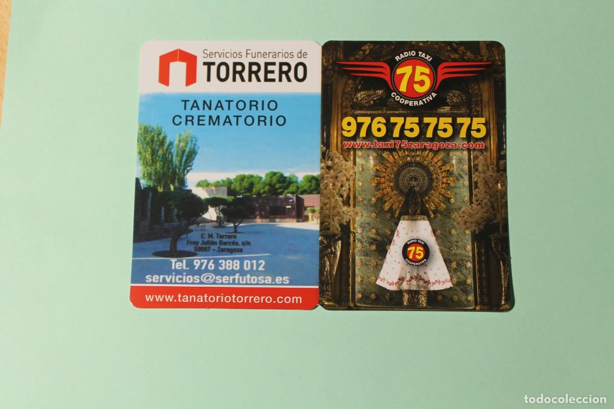 Coleccionismo Calendarios: CALENDARIO DE BOLSILLO. DIPTICO. RADIO TAXI ZARAGOZA. A&Ntilde;O 2022. VIRGEN DEL PILAR. FUNERARIA TORRERO.