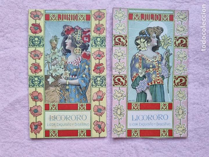 Coleccionismo Calendarios: LICORORO HENRI GARNIER PUBLICIDAD BEBIDA 1902?