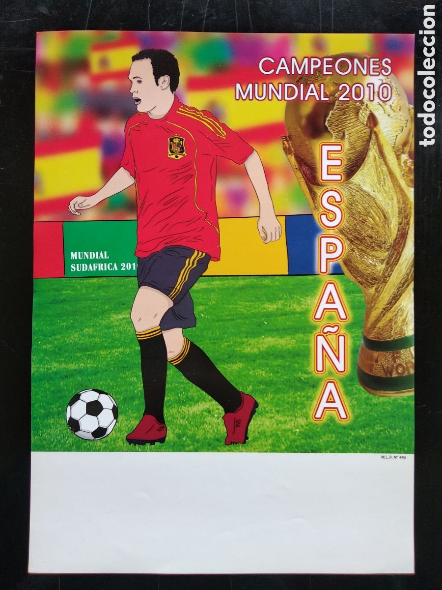Collectables Calendars: Hoja de calendario de pared futbol selecci&oacute;n espa&ntilde;ola campeones 2010 sin usar