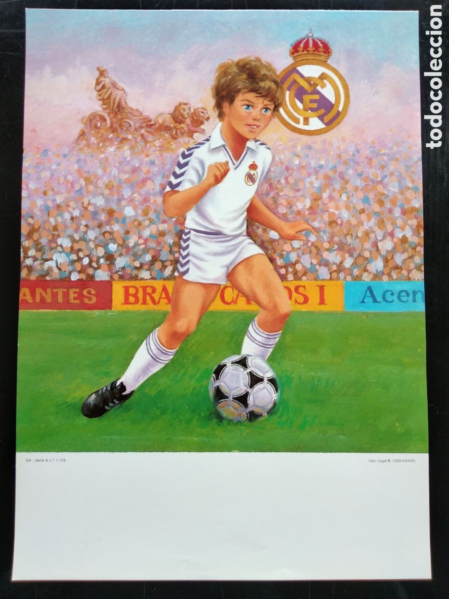 Coleccionismo Calendarios: Hoja de calendario de pared futbol Real Madrid sin usar