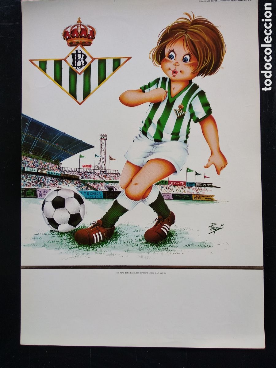 Coleccionismo Calendarios: Hoja de calendario de pared futbol Real Betis sin usar