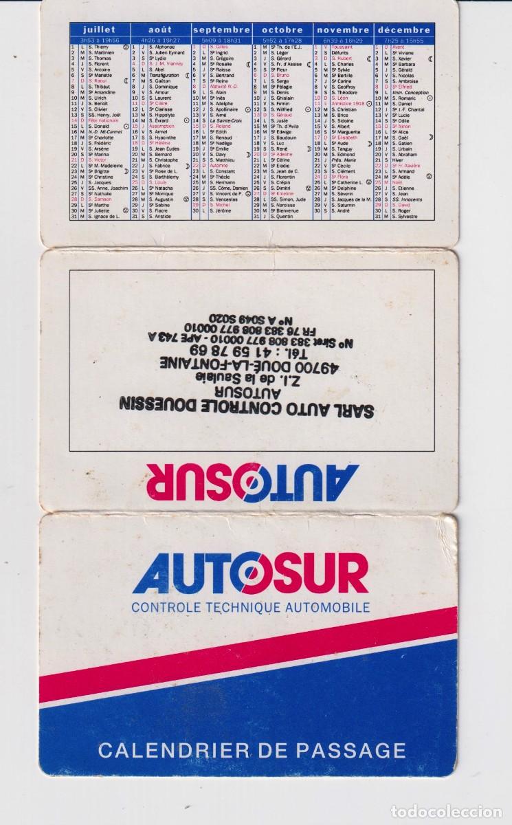 Coleccionismo Calendarios: CALENDARIO PUBLICIDAD AUTO SUR EXTRANJERO