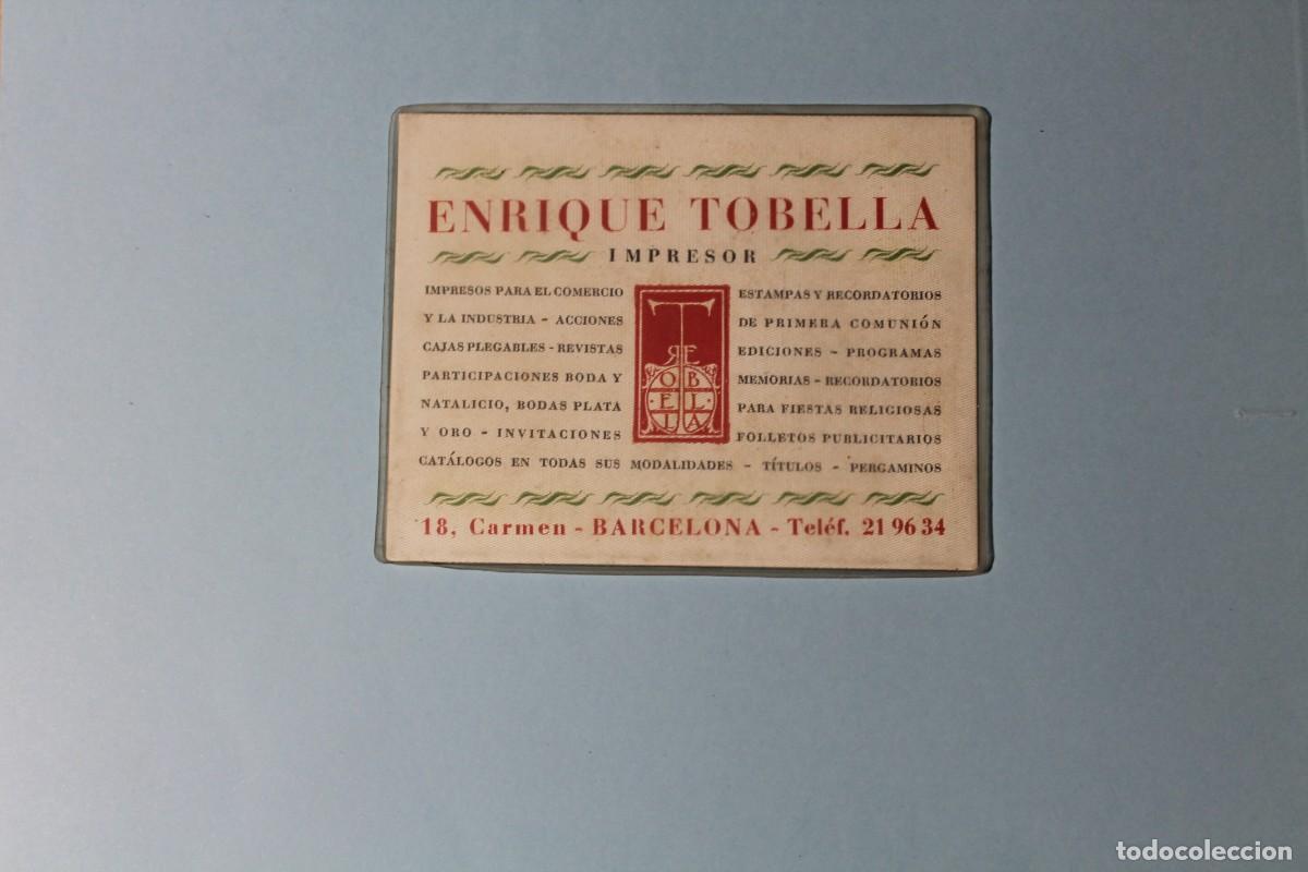 Coleccionismo Calendarios: CALENDARIO DE BOLSILLO PLASTIFICADO. ENRIQUE TOBELLA. IMPRESOR. BARCELONA. A&Ntilde;O 1958.