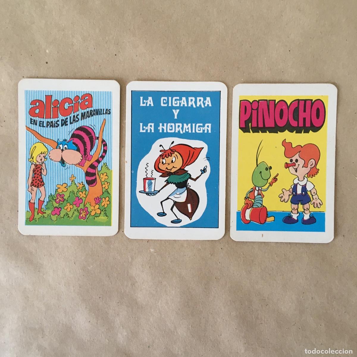 Coleccionismo Calendarios: CALENDARIOS NAIPES COMAS INFANTIL A&Ntilde;O 1975 1978 - ALICIA PAIS MARAVILLAS, CIGARRA HORMIGA Y PINOCHO