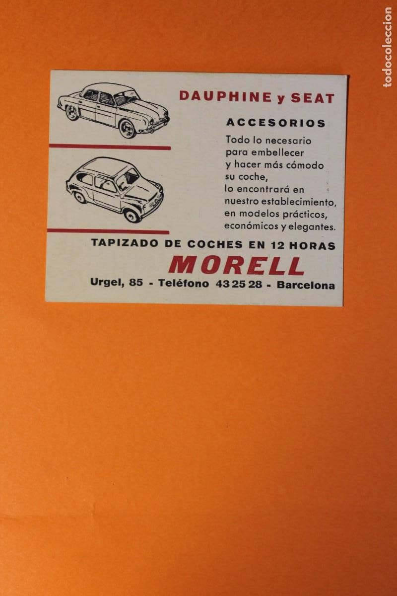 Coleccionismo calendarios: CALENDARIO DE BOLSILLO. A&Ntilde;O 1960. DAUPHINE Y SEAT. TAPIZADOS EN 12 HORAS MORELL - BARCELONA
