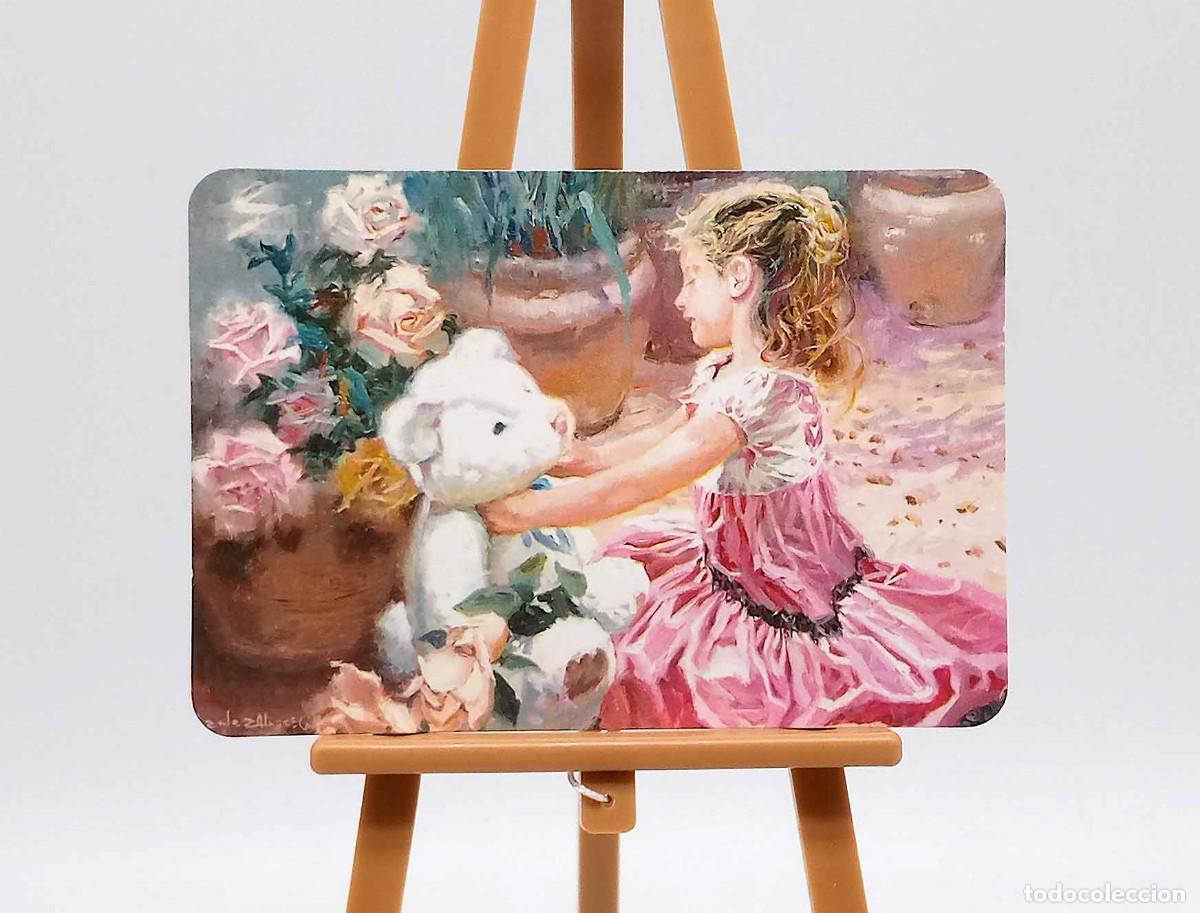 Coleccionismo calendarios: Calendario de bolsillo - 2010 - Pintura - Ni&ntilde;a y oso de peluche - Serie L-179