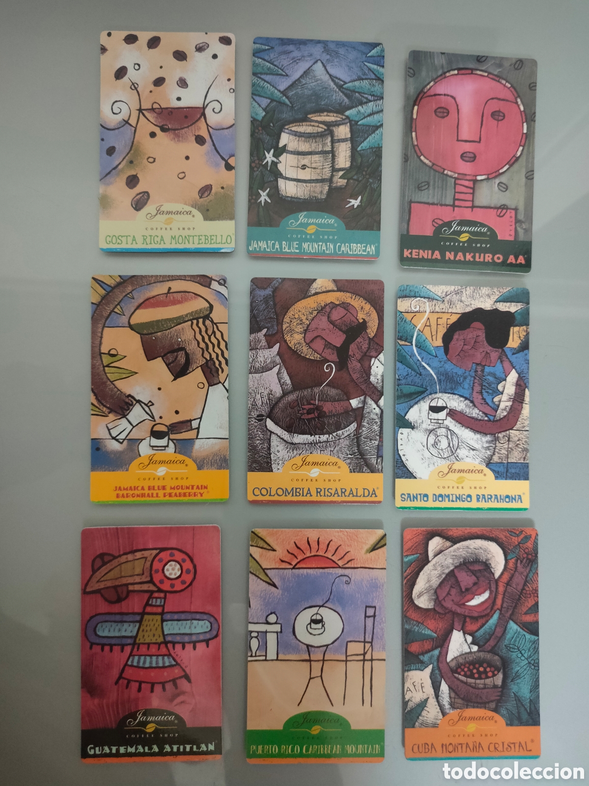 Coleccionismo Calendarios: 9x CALENDARIOS BOLSILLO 1998 SERIE COMPLETA COFFEE SHOP JAMAICA